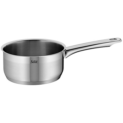 Silit Pisa Stielkasserolle ohne Deckel 16 cm, Kochtopf 1,5l, Edelstahl poliert, Induktion