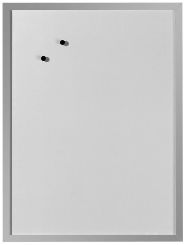 Herlitz 10524627 Whiteboard und Magnettafel (silbernen Holzrahmen, 40 x 60cm) weiß
