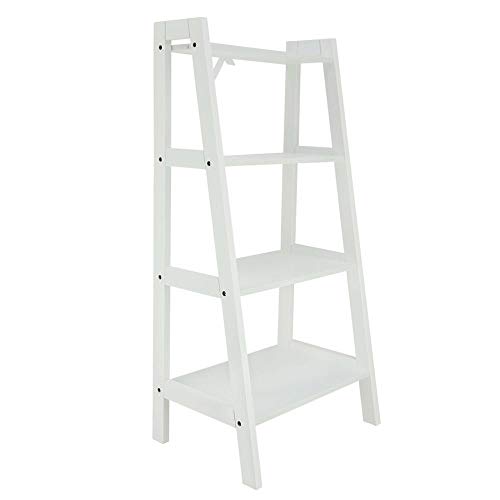 1PLUS'Rauma' Badregal Standregal Küchenregal mit 3 Ablageböden aus Holz, weiß