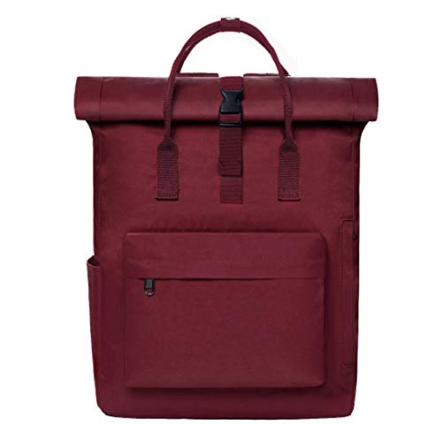 KALIDI Rucksack Damen Rucksack Herren Tagesrucksack mit Laptopfach, Unisex Modern Rolltop Rucksack Daypack, Wasserdichter Schulrucksack,Lässiger Backpack Schule Freizeit Uni Arbeit