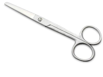 Gerade Verbandschere Rostfreies Edelstahl 12,5 cm RUND - SPITZ