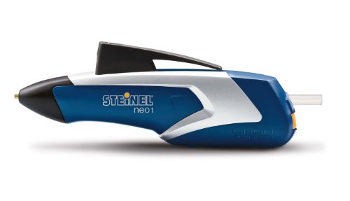 Steinel Akku-Heißklebestift Neo1 blau, Heißklebe-Pistole, 3 Klebesticks 7mm, kabellos, 3.6 V Akku, 15 Sek. Aufheizzeit