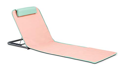INNOV'AXE Clic-Clac Strandmatte, klappbarer Liegestuhl, Uni, 102449, Orange (Pamplemousse), 134 x 48 x 40
