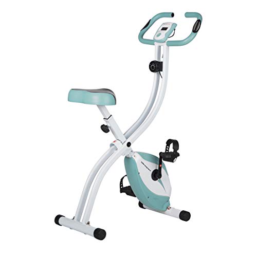 Ultrasport F-Bike Advanced, Fahrradtrainer, faltbarer Heimtrainer mit Trainingscomputer und Handpulssensoren