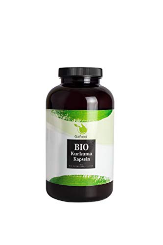 Bio Kurkuma Kapseln - 450 Stück - 333g Packungsinhalt - 4800mg Bio Kurkuma und schwarzer Pfeffer mit Piperin je Tagesdosis - laborgeprüft. Hergestellt in Deutschland, vegan, frei Zusatzstoffen