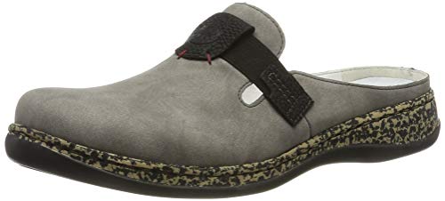 Rieker Damen 46396-40 Clogs, Grau (Grey/Schwarz 40), 41 EU