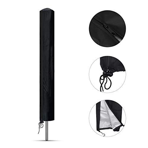 SanGlory Professional Schutzhülle für Wäschespinne Universelle Abdeckung für Wäscheschirm, wasserdichte Oxford-Gewebe Wäschespinne Abdeckung (16x16x180cm) - Schwarz
