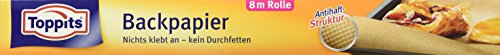 Toppits Backpapier 8 Meter Antihaft-Struktur Braun, 1 Rolle