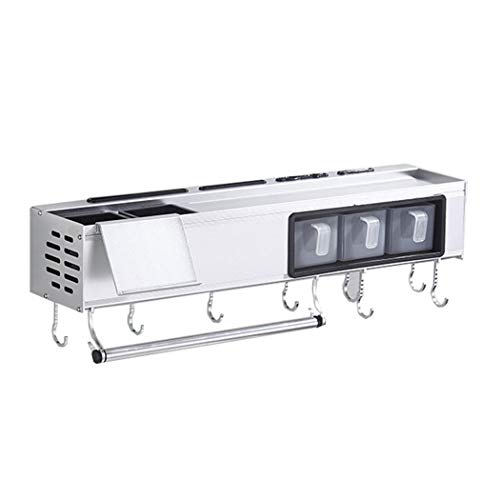 HUIFA Gewürzkastenständer Messer Geschirr Liefert Wandspeicher Gewürzkasten Einfache Multifunktionale Küchenständer Silber 。 (Farbe : Silber)