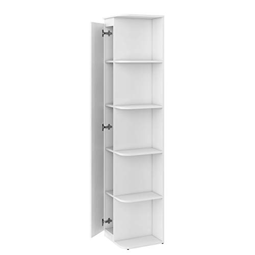 Mirjan24  Zusatz Replay RP02 zum Eckschrank Replay RP01 (Weiß/Weiß Hochglanz)