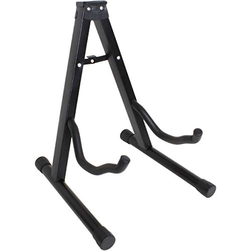 iGadgitz Xtra U6995 - A-Rahmen Gitarrenständer Einklappbar Guitar Stand, E-Gitarrenständer handlich acoustic guitar stand mit Schaumstoffarmen - klassisch, akustisch, elektrisch, bass - Schwarz