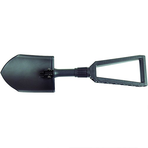 Fiskars Klappspaten für Camper und Bergsteiger, Auch als Schaufel und Hacke einsetzbar, Mit Canvas-Tasche, Länge 59 cm, Gehärteter Borstahl, Schwarz, 1000621