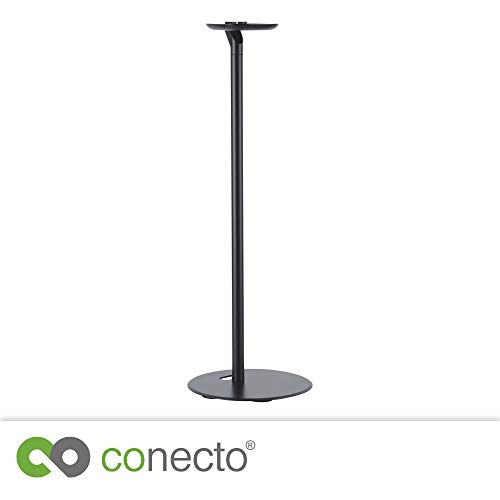 conecto CC50595 Premium Standfuß für SONOS ONETM + SONOS PLAY:1TM mit Kabelmanagement, Höhe: 71,6cm, Traglast: max. 3,0kg, schwarz (1 Stück)