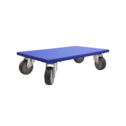 Richel 2 Profi Möbelroller für Möbel, Kartons, Plattengröße mit 4fach Verschraubung der 360 Grad Lenkrollen, 2 Stück, 600x350x115 cm, blau, 81167150002