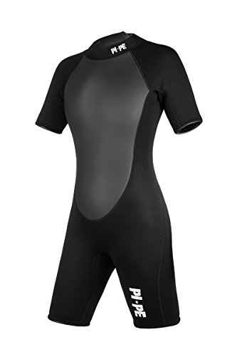 PI-PE Damen Neoprenanzug Active Spring Short Sleeve, Black, S, PNA-3-S