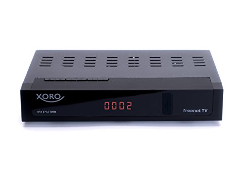 Xoro HRT 8772 TWIN HYBRID DVB-C/DVB-T/T2 Receiver für digitales Kabel- und Antennenfernsehen Schwarz