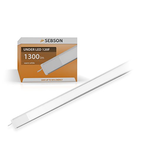 SEBSON LED Unterbauleuchte warmweiß 120cm, LED Leiste 20W, 1300lm, LED Lichtleiste