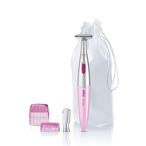 Braun Silk-épil Bikini Styler FG1100 - batteriebetrieben 3 in 1, Gehweg und batteriebetrieben-Genauigkeit der Linie des Bikin, 4 Zubehör, Pink