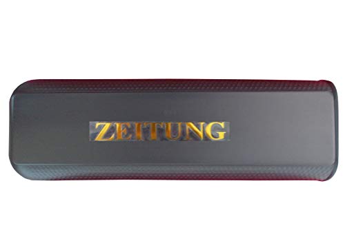 Zeitungsbox aus hochwertigem Kunststoff mit Befestigungslaschen (Schwarz)
