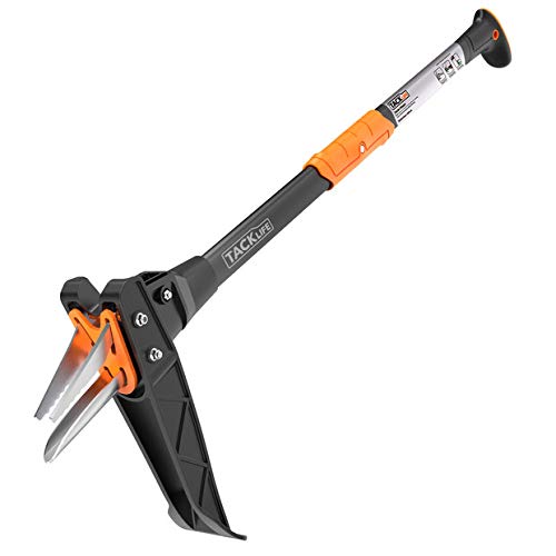 TACKLIFE Unkrautstecher, Unkrautentferner Länge 100cm, Innovatives automatisches Federvorrichtung, Drei-Kiefer, Krallen und Pedale aus Verdickter und gehärteter Edelstahl, Bequemer Gummigriff -GSW1A …
