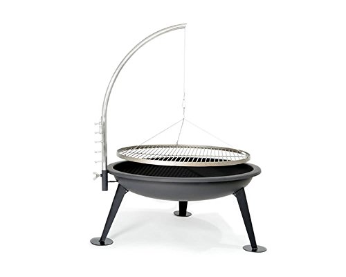 BBQ 80CM XXL EDELSTAHL DELUXE SCHWENK GRILL FEUERSCHALE SMOKER 3 BEIN DESIGNGRILL NEU GRATIS GRILLZANGE UND FEUERHAKEN DABEI