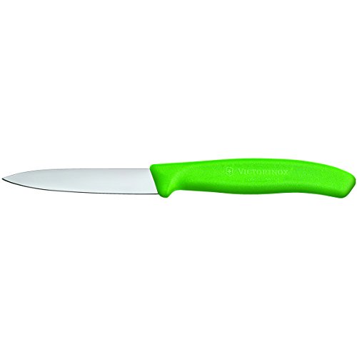 Victorinox Gemüsemesser SwissClassic, Mittelspitz, 8 cm, grün, 2 Stück auf Blister