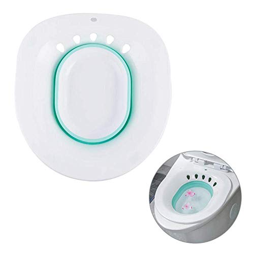 Bidetbecken Bidet Faltbar Kunststoff Sitzbäder Toiletteneinsatz Waschhilfe Fassungsvermögen Geeignet Für Erwachsene Zum Aufsetzen Auf Den Toilettenrand (ca. 39x 36x 12cm)