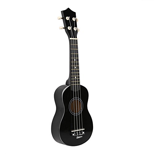 Lujex 21' Basswood Ukulele Uke 21' Ukulelen (schwarz)
