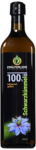 Schwarzkümmelöl • 1000 ml • Frischegarantie: täglich mühlenfrisch direkt vom Hersteller Kräuterland-Ölmühle • gefiltert • kaltgepresst • ägyptisch • 100% naturrein • mild