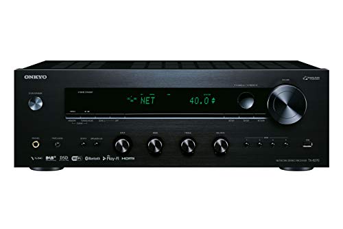 Onkyo TX-8270(B) Stereo Receiver (Bluetooth, WLAN, Musik-Streaming, Spotify, Deezer U.A., Internetradio, Multiroom (Flareconnect), DAB+ und UKW Radio, Stereo-Verstärker mit 160W/Kanal), Schwarz