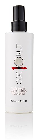 Kokos-Hitzeschutzspray - Behandlung für trockenes Haar - Anti-Frizz, UV-Schutz, verleiht Volumen - 10-in-1 Styling-Produkt - 250 ml