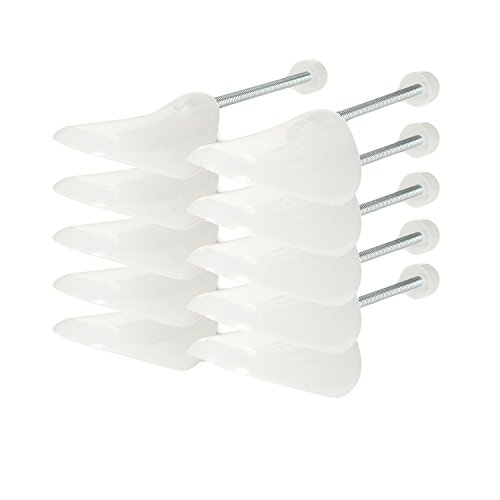 Incutex 5 Paar Schuhstrecker Schuhformer Schuhspanner aus Kunststoff, variabel bis Gr. 44, transparent