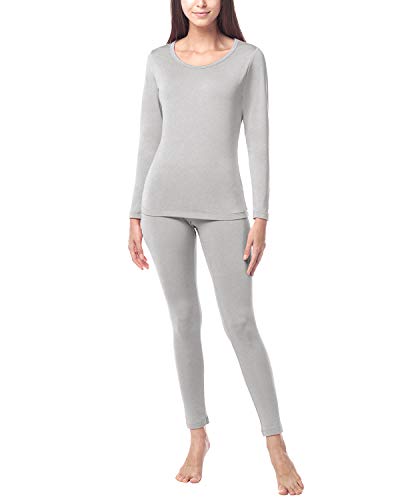 LAPASA Damen Innenfleece Thermounterwäsche Set -Funktionsunterwäsche Skiunterwäsche für Winter L17&L41&L90 MEHRWEG