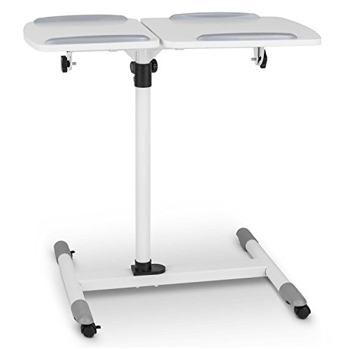 FrontStage TS-5 • Beamertisch • Projektorwagen • Beamerwagen • Rollwagen • 2 Ablageflächen • für Dia-, Overhead- Projektoren • Laptops • Notebooks • max 10 kg • höhenverstellbar • Rollen • weiß