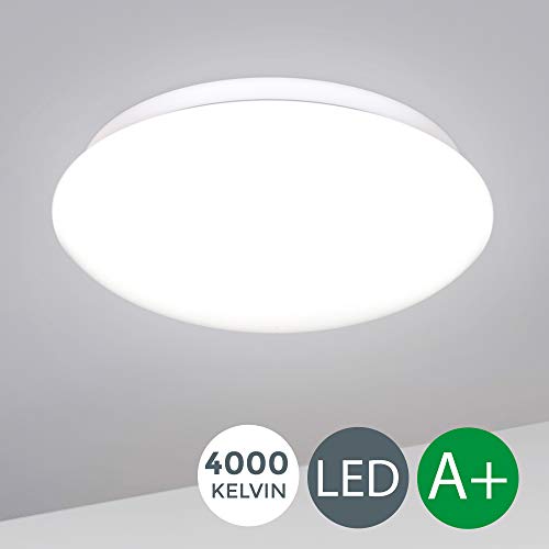 LED Deckenlampe inkl. 12W 1200lm LED Platine, Deckenleuchte für Wohnzimmer, 4000K neutralweiss, 230V, Ø 280mm