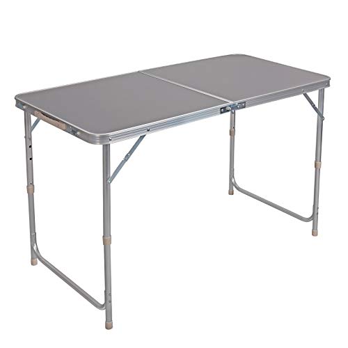 WOLTU Campingtisch Klapptisch Gartentisch Arbeitstisch Balkontisch höhenverstellbar Aluminium MDF
