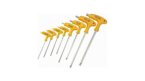 Topex 35D967 Set mit 8 Innensechskantschlüssel mit T-Griff, in Blisterverpackung