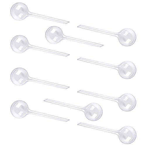10er-Set Bewässerungskugeln, Dosierte Bewässerung, Kunststoff Wasserspender für Topfpflanzen Für Gartenpflanze (S,Transparent)