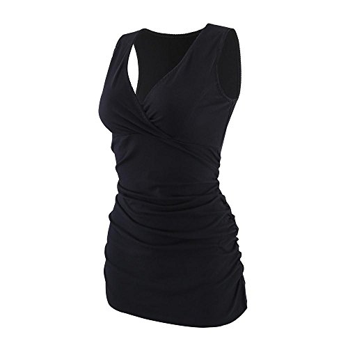 Still-Shirt/ Umstandstop, ZUMIY Schwangeres Stillen Nursing Schwangerschaft Top Umstandsmode Unterwäsche (L, Black+White/2-pk)