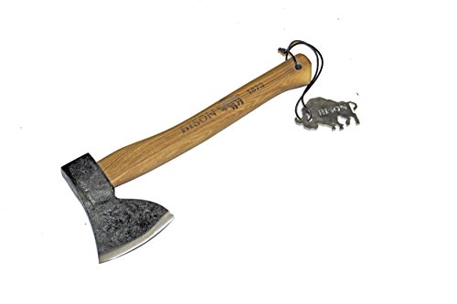 Bison 1879 Jägerbeil handgeschmiedet, Kopf 500 gramm, Länge 330 mm, der Allrounder für Forst, Jagd, Camping und Outdoor