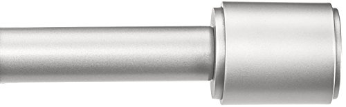 AmazonBasics Gardinenstange mit flachem Endstück, 91-182 cm, Nickel