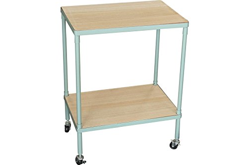 Søstrene Grene Tisch mit Rollen / Rollwagen / Transportwagen 'Rolling Table' (grau-grün)