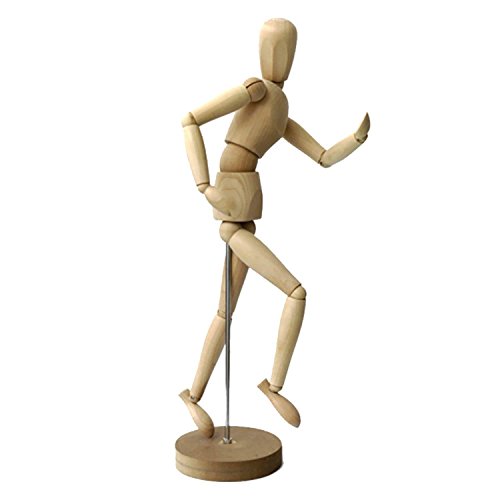 Easy Kunst Gliederpuppe Zeichenpuppe Zeichenfigur Figur Puppe Gelenkpuppe aus Holz 30CM