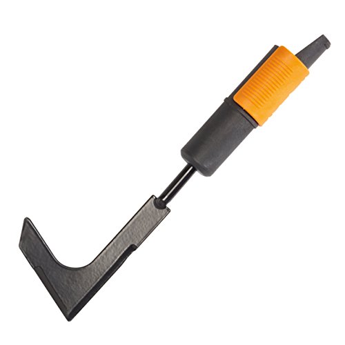 Fiskars Fugenkratzer, Fugenreiniger, Gerätekopf, Länge: 24 cm, Breite: 8 cm, Stahl-Klinge, Schwarz/Orange, QuikFit, 1000687