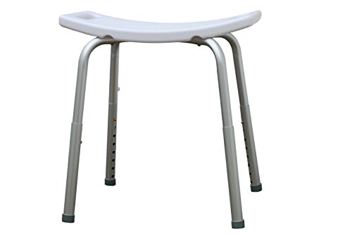 Duschhocker - Badhocker - Duschhilfe - Duschsitz - Tritthocker - Höhenverstellbar, Rutschfest, Stabil, Maximale Belastbarkeit 150 kg