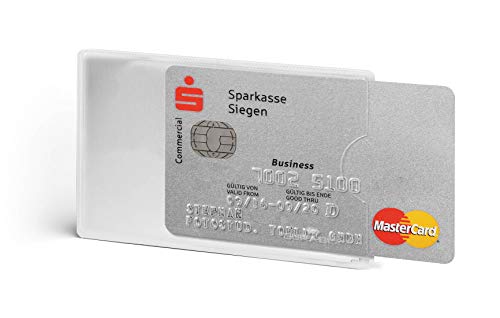 Durable 890319 Kreditkartenhülle (mit Rfid Schutz, Rfid Blocking, Beutel à3 Kartenhüllen) transparent
