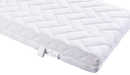 PROCAVE Frottee Matratzenbezug versteppt, mit 4-Seiten Reißverschluss und 4 Handgriffen, 100% aus Deutschland in 90x200 cm für Matratzen-Höhe 20cm