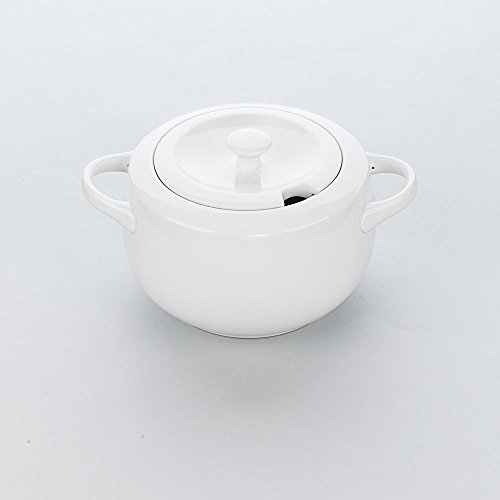 Serie Apulia A Suppenterrine Terrine mit Deckel + Löffelausschnitt 3,3 Liter Hotelporzellan weiß für Mikrowellengeräte geeignet spülmaschinenfest