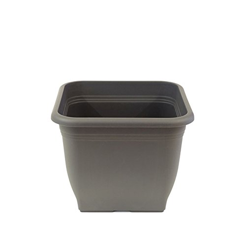 greemotion Pflanzkübel Pia Anthrazit-Grau - Blumentopf 40x40cm - 25L Blumenkübel eckig - Übertopf UV-beständiger Kunststoff - Pflanztopf frostsicher - Pflanzgefäß mit Bodenlöchern - Pflanzen-Zubehör