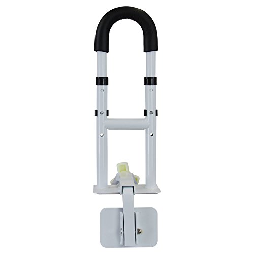 1PLUS Health Premium Aluminium Badewannen-Einstiegshilfe, bis 130 kg belastbar, individuell anpassbar, weiß